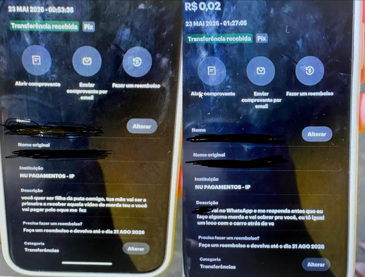 'Vai sobrar pra você': homem usava mensagens em transferências PIX para ameaçar a ex em SC