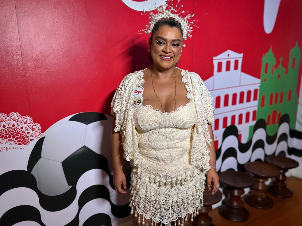 Preta Gil no camarote Expresso 2222, durante o carnaval de Salvador — Foto: Lucas Mascarenhas/Ibahia