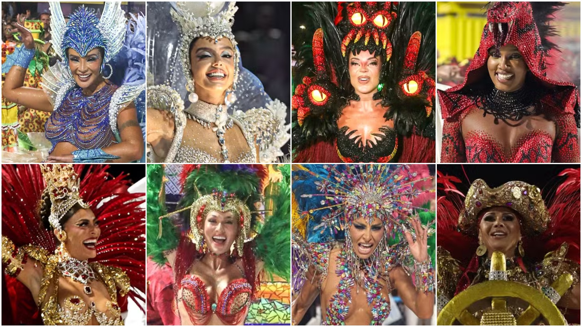 FOTOS: Rainhas e musas brilham nos desfiles das campeãs no Rio e em SP