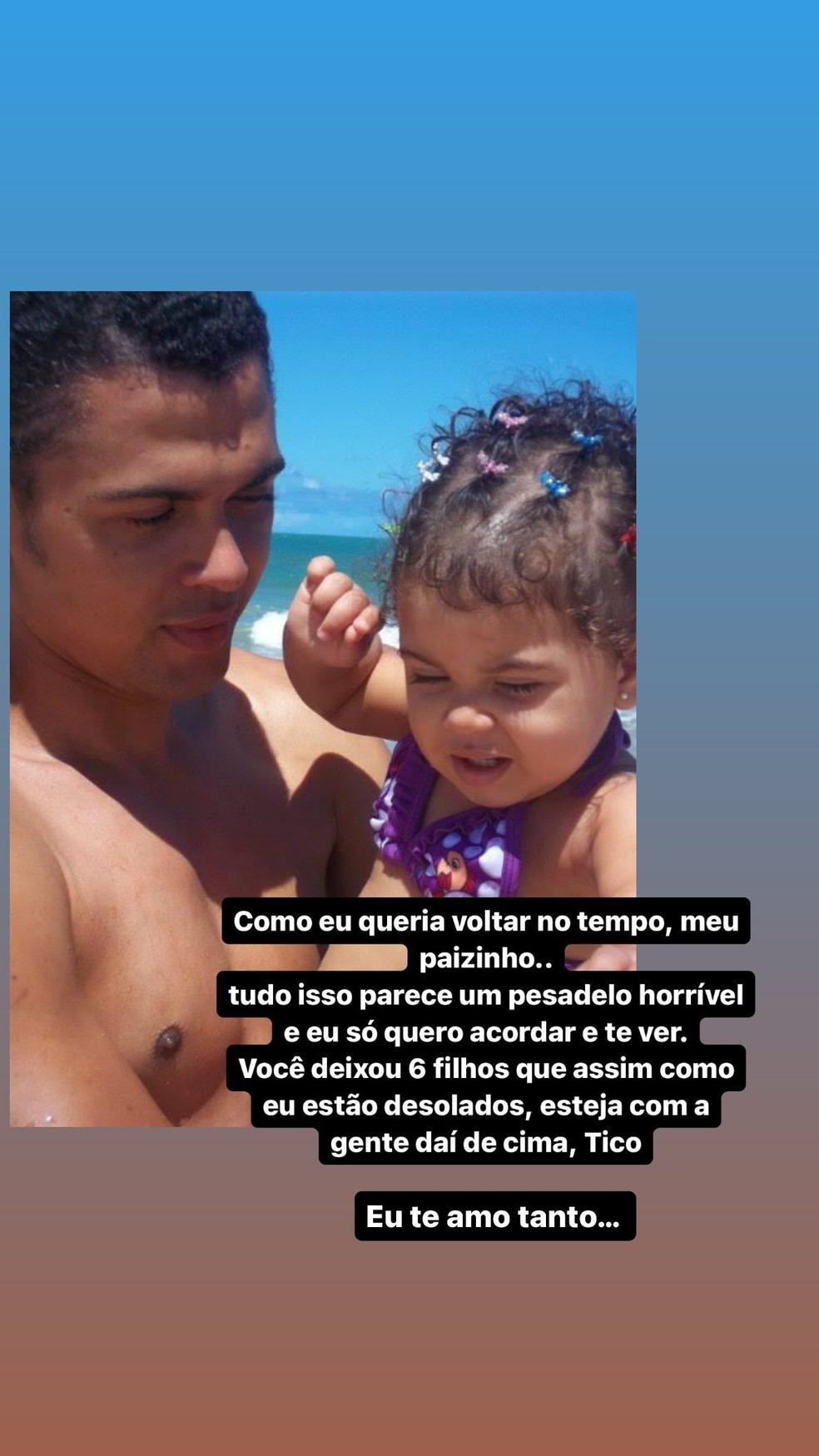 Filha de vítima de explosão de ar-condicionado em Maceió publica homenagem para o pai — Foto: Redes sociais