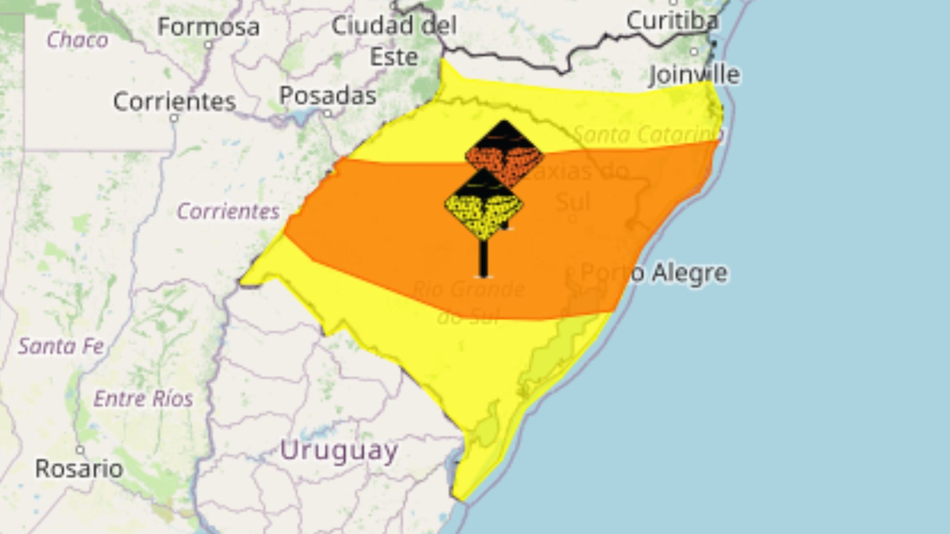 Com acumulados de quase 100 mm de chuva em 24h, RS tem avisos do Inmet e da Defesa Civil para temporais nos próximos dias