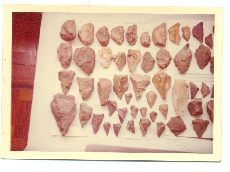 Registro feito por Caspar Hans Luchsinger de artefatos arquológicos descobertos no Sítio Morumbi na década de 1960