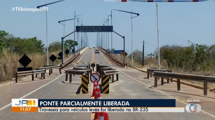 Travessia na ponte da BR-235 é parcialmente liberada