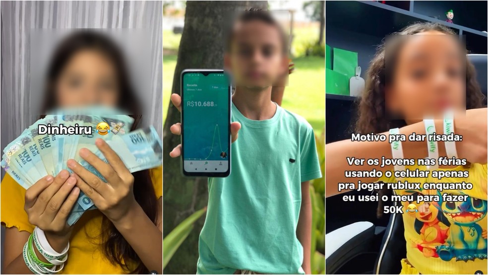 Crianças são usadas para vender cursos de marketing digital e ostentam vida de luxo nas redes sociais. — Foto: Reprodução/Instagram