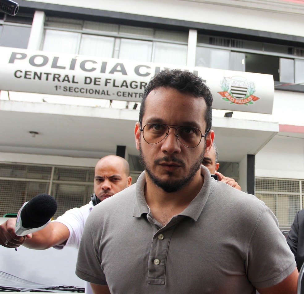 Ex-seminarista Gil Grego Rugai, condenado pelo assassinato de seu pai, Luiz Carlos Rugai, e sua madrasta, Alessandra de Fátima Troitino. — Foto: Leonardo Benassatto/Futura Press/Estadão Conteúdo