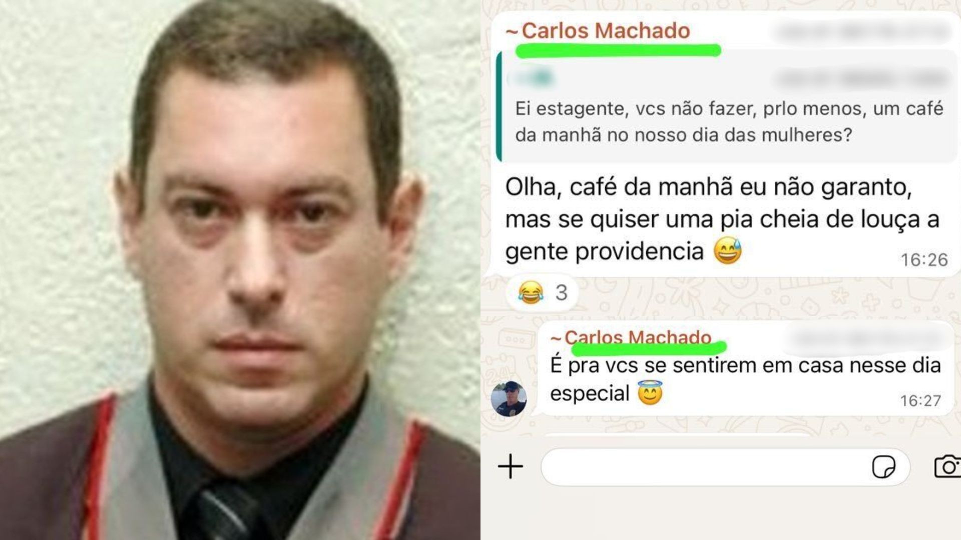 Prints expõem delegado no PA fazendo comentários misóginos no dia das mulheres: 'uma pia de louça para se sentirem em casa'