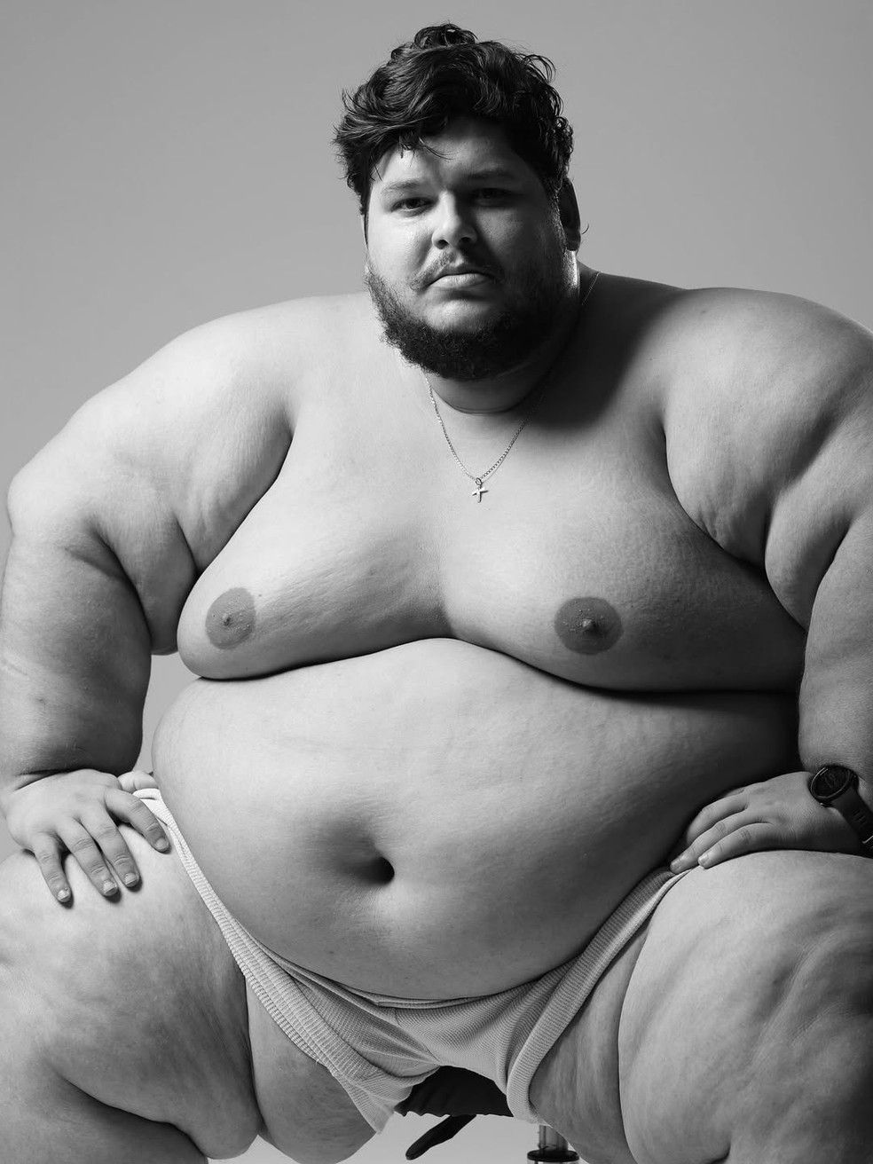 Julio Mamute chegou a pesar 300 quilos — Foto: Arquivo Pessoal