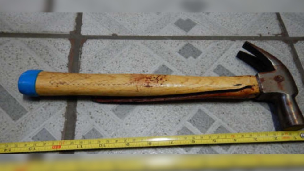 Martelo usado para matar mulher em Araçatuba (SP) — Foto: Arquivo pessoal