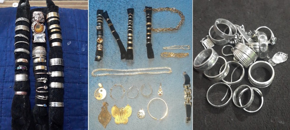 Casal 'caçador de tesouros' rastreia metais em praias, entre os itens achados estão joias, celulares e drone perdido no mar — Foto: NP_detectorismo