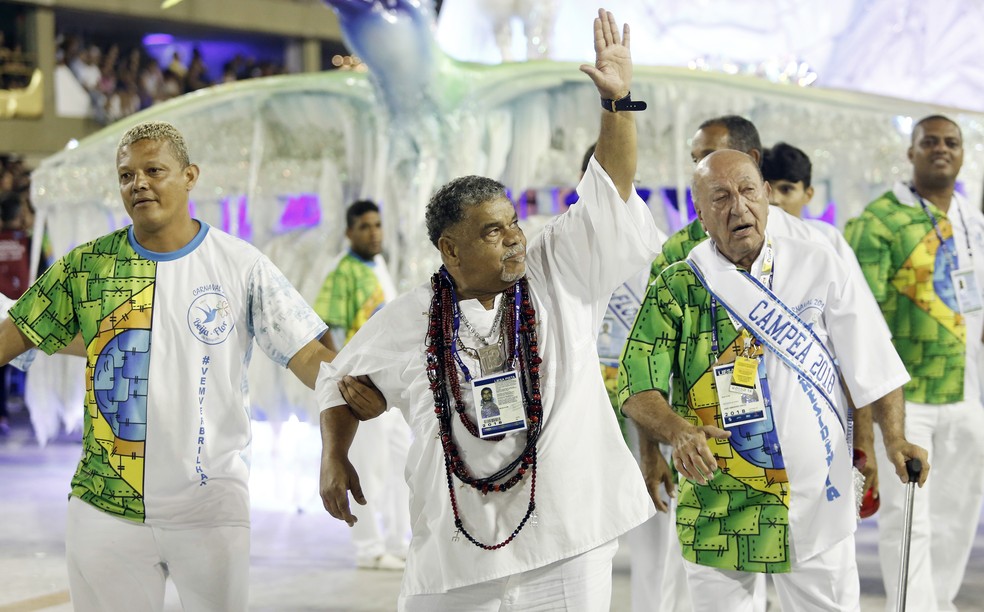 Diretor da Beija-Flor, Laíla, no Desfile das Campeãs — Foto: Marcos Serra Lima/G1