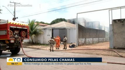Perícia investiga causa do incêndio em galpão na região sul de Palmas