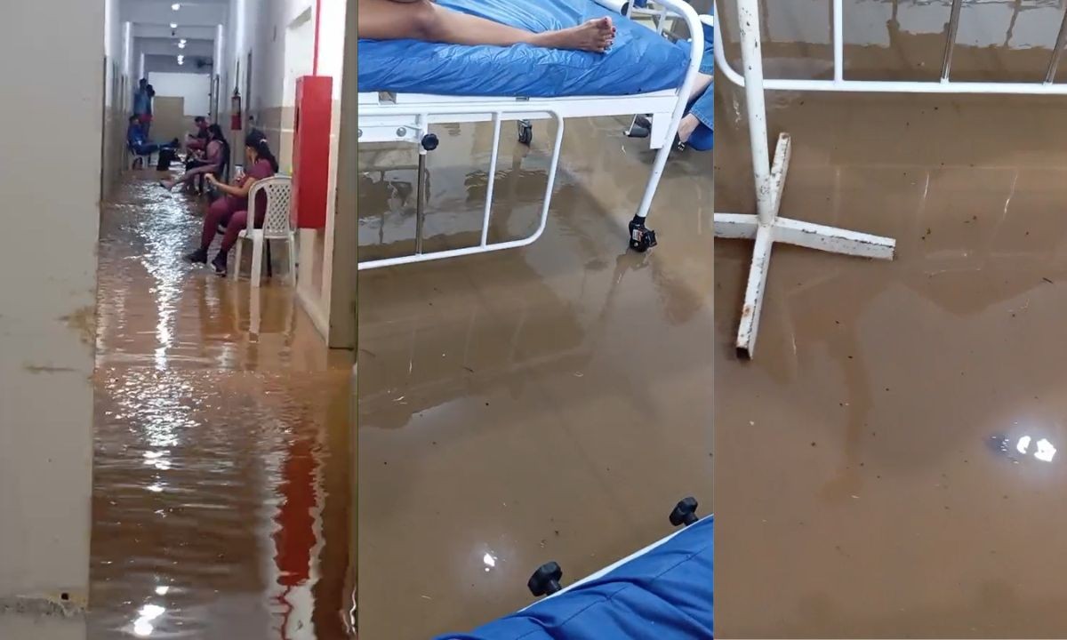 VÍDEO: chuva alaga hospital público e deixa ruas destruídas em cidade do interior da Bahia