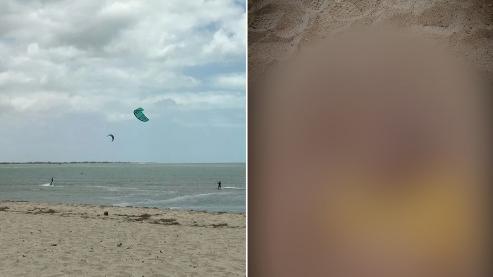 Homem morre após discutir com clientes de barracas e ser imobilizado em praia — Foto: Montagem/g1