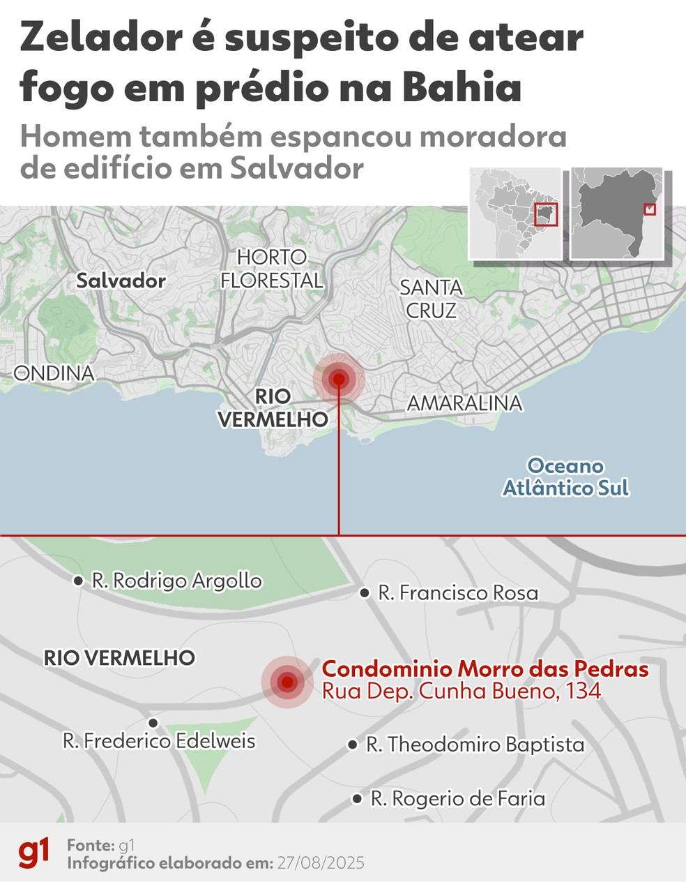 Prédio fica em bairro boêmio de Salvador — Foto: g1