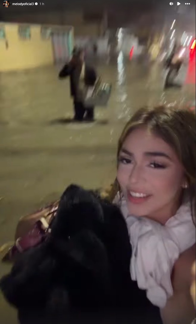 Melody fica presa em enchente e tem que abandonar carro na Zona Norte do Rio