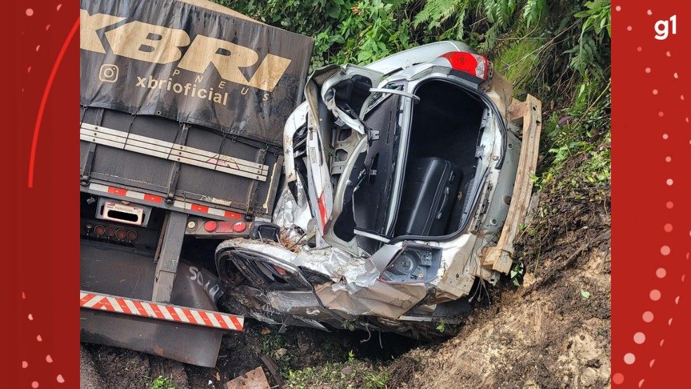 Acidente aconteceu na Serra da Esperança, em Guarapuava — Foto: Samilli Penteado/RPC