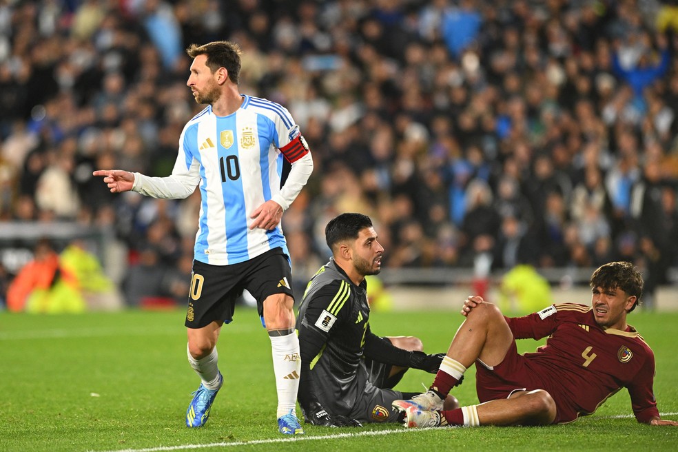 Messi - Argentina x Venezuela - Más Monumental - Eliminatórias Copa 2026 — Foto: REUTERS