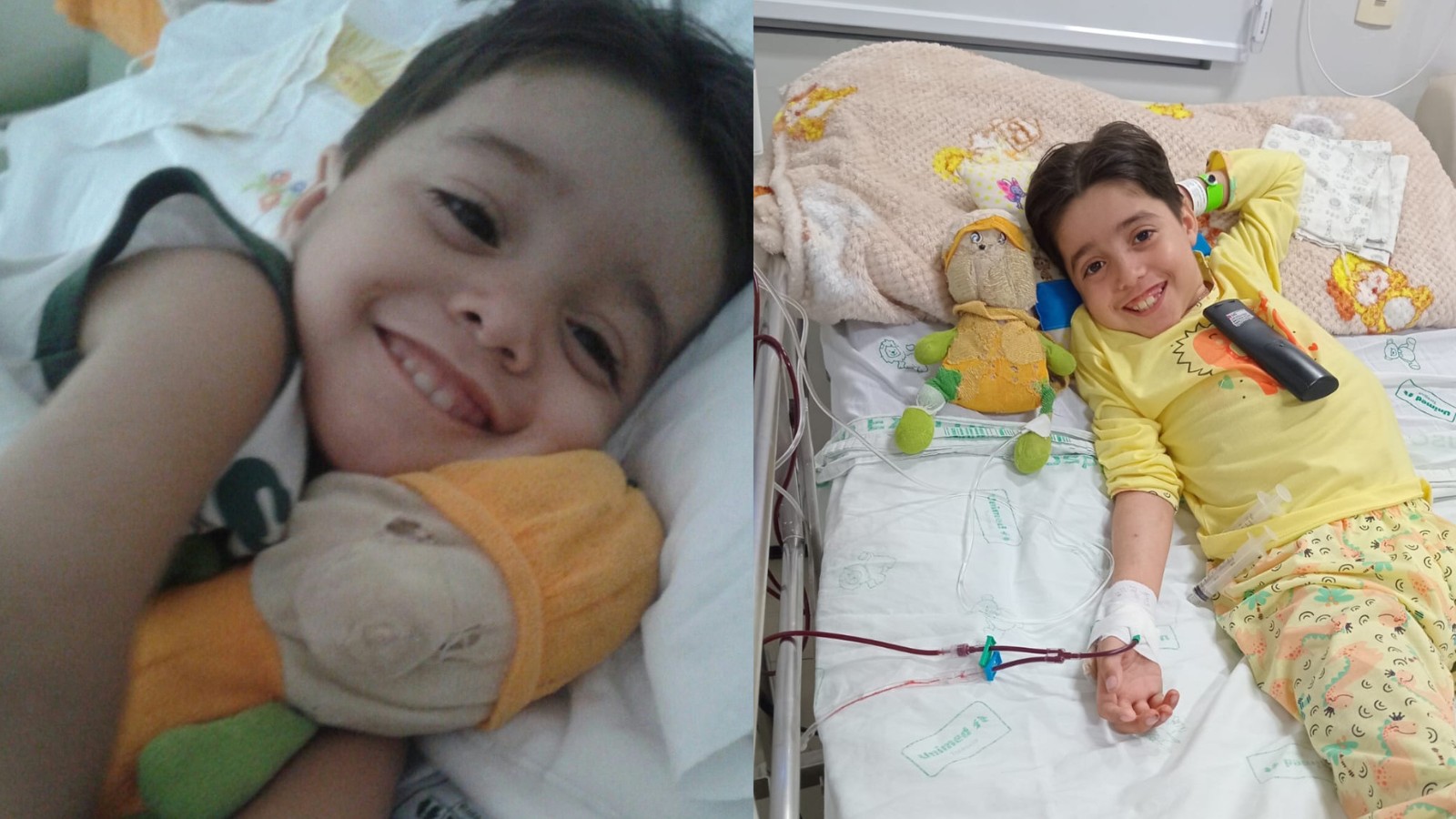 Menino de 11 anos é internado pela 100ª vez ao lado do ursinho 'dodói' e ganha livro sobre história dele