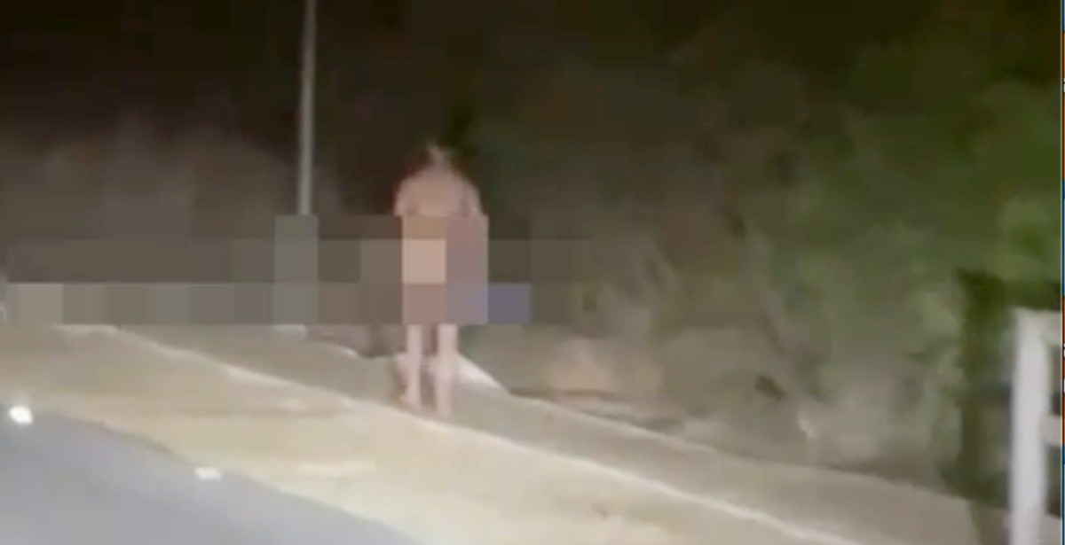 Homem circula pelado na rodovia de Fernando de Noronha e polícia investiga o caso; VÍDEO