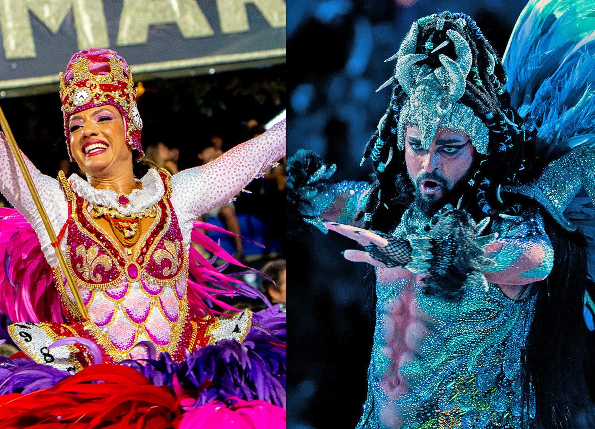 Marcela Alves e Phelipe Lemos são o novo casal de mestre-sala e porta-bandeira da Viradouro