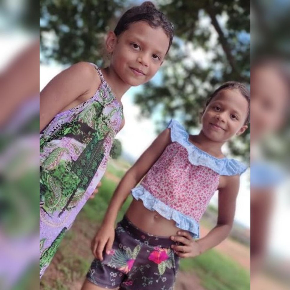Brenda Raquely Rodrigues dos Santos, de 9 anos, e Ysabela Raiane Rodrigues dos Santos, de 7 anos — Foto: Facebook/reprodução