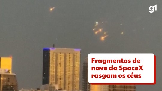 
Destroços da nave Starship que caem durante a missão não são tóxicos, diz SpaceX - Empresa não confirmou se destroços vistos nas Bahamas são da nave, mas disse que fragmentos podem cair em área autorizada. Voos nos EUA foram suspensos, e regulador pediu apuração sobre o incidente.