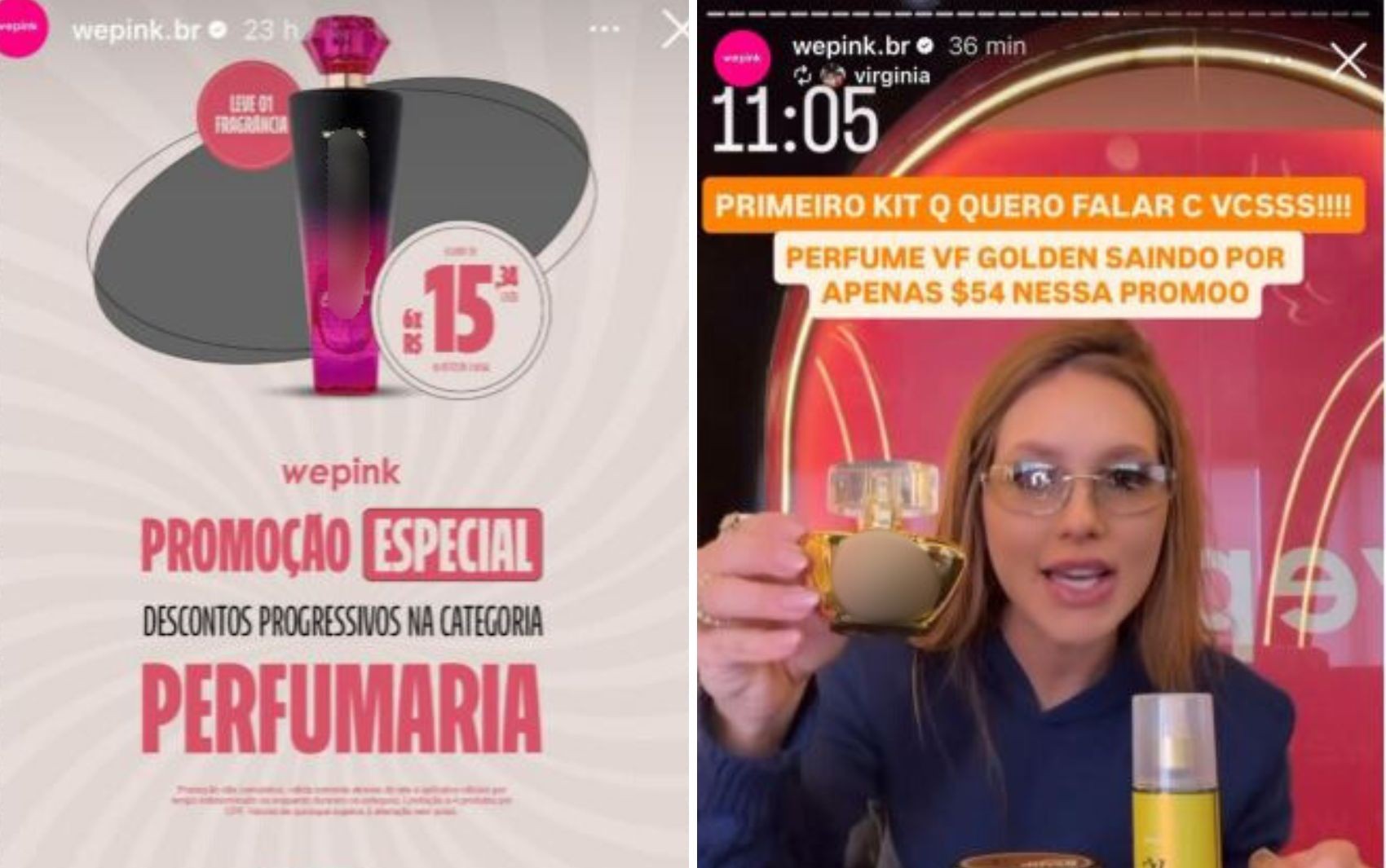Virginia descumpriu liminar ao anunciar perfume da WePink com desconto nas redes sociais e sem comprovar que tinha estoque, diz MP