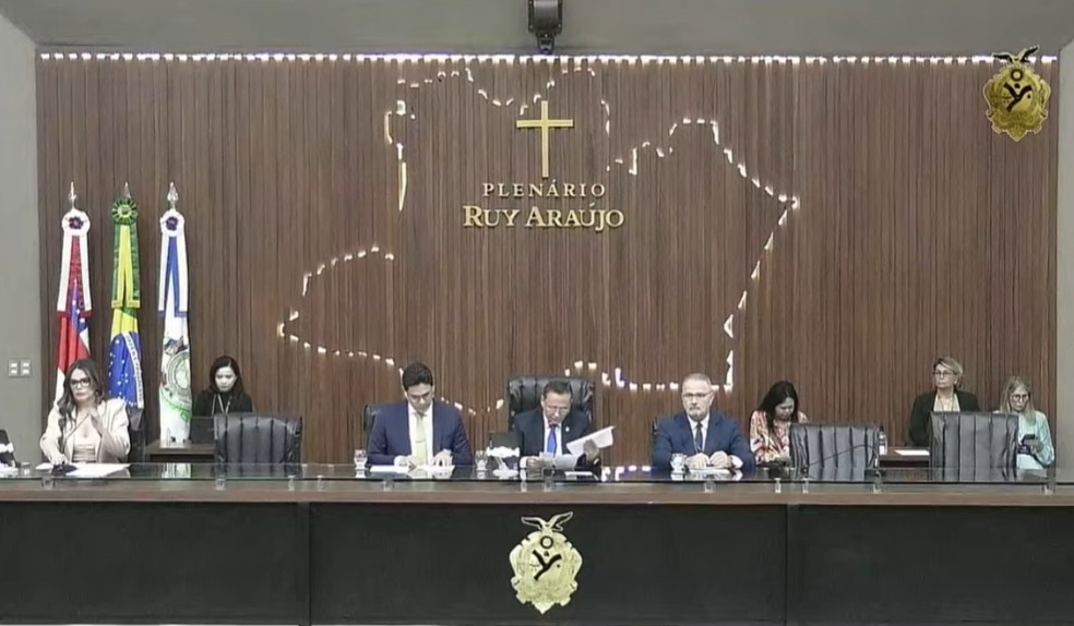 A escolha foi feita pelos 24 deputados estaduais, em votação aberta e nominal. É a primeira vez na história que governador e vice são eleitos no estado sem o voto popular — Foto: Foto: Reprodução/Alema