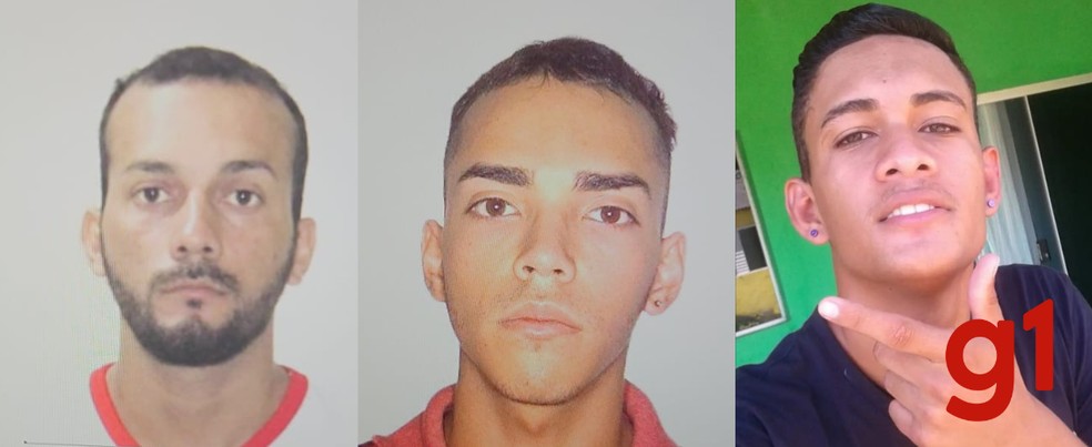 Suspeitos foram identificados como Gilnondas da Silva Nogueira, Jackson da Silva Farias e Ronald Silva — Foto: Reprodução