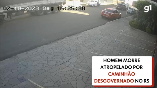 Homem morre após ser atropelado por caminhão desgovernado em Horizontina; VEJA VÍDEO - Programa: G1 RS 