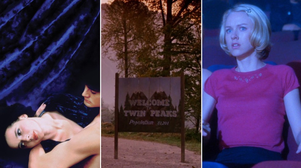 Cenas de 'Veludo Azul', 'Twin Peaks' e 'Cidade dos Sonhos', obras de David Lynch — Foto: Reprodução