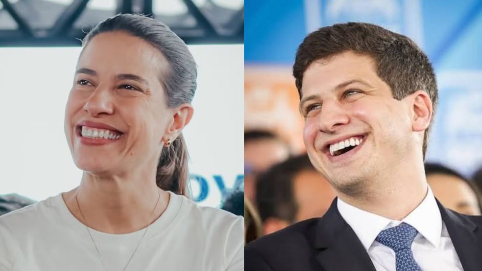 Raquel Lyra (PSD) e João Campos (PSB) lideram intenções de voto para governador de Pernambuco — Foto: Montagem/g1