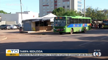 Prefeitura prorroga tarifa de R$ 2 no transporte coletivo de Palmas até 30 de abril