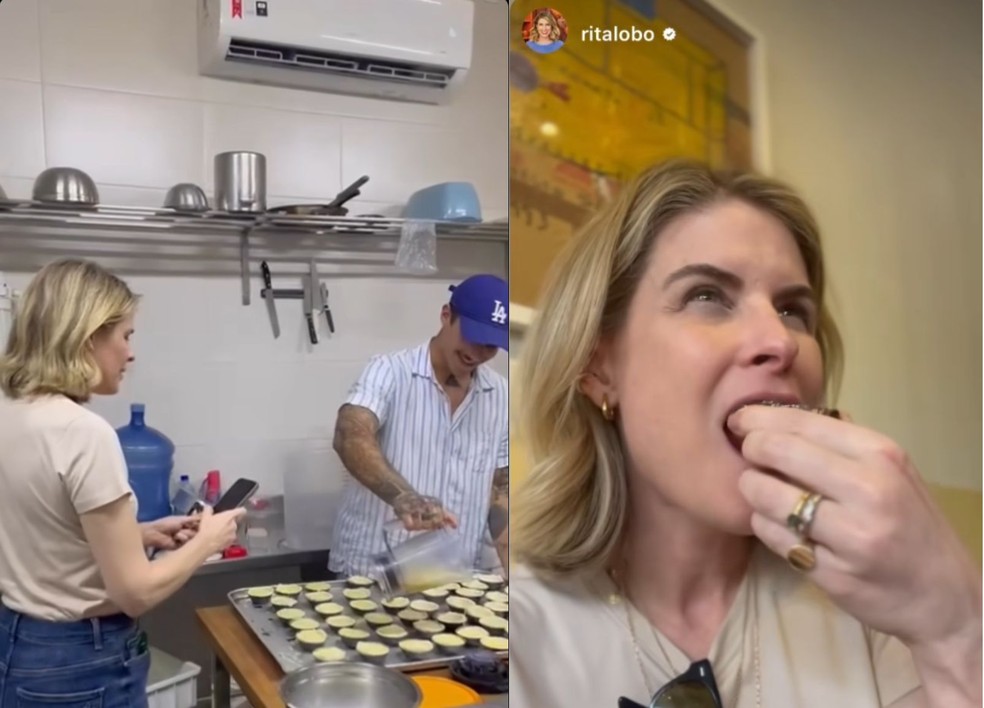 Rita Lobo visita padaria em Belém — Foto: Reprodução/Redes Sociais