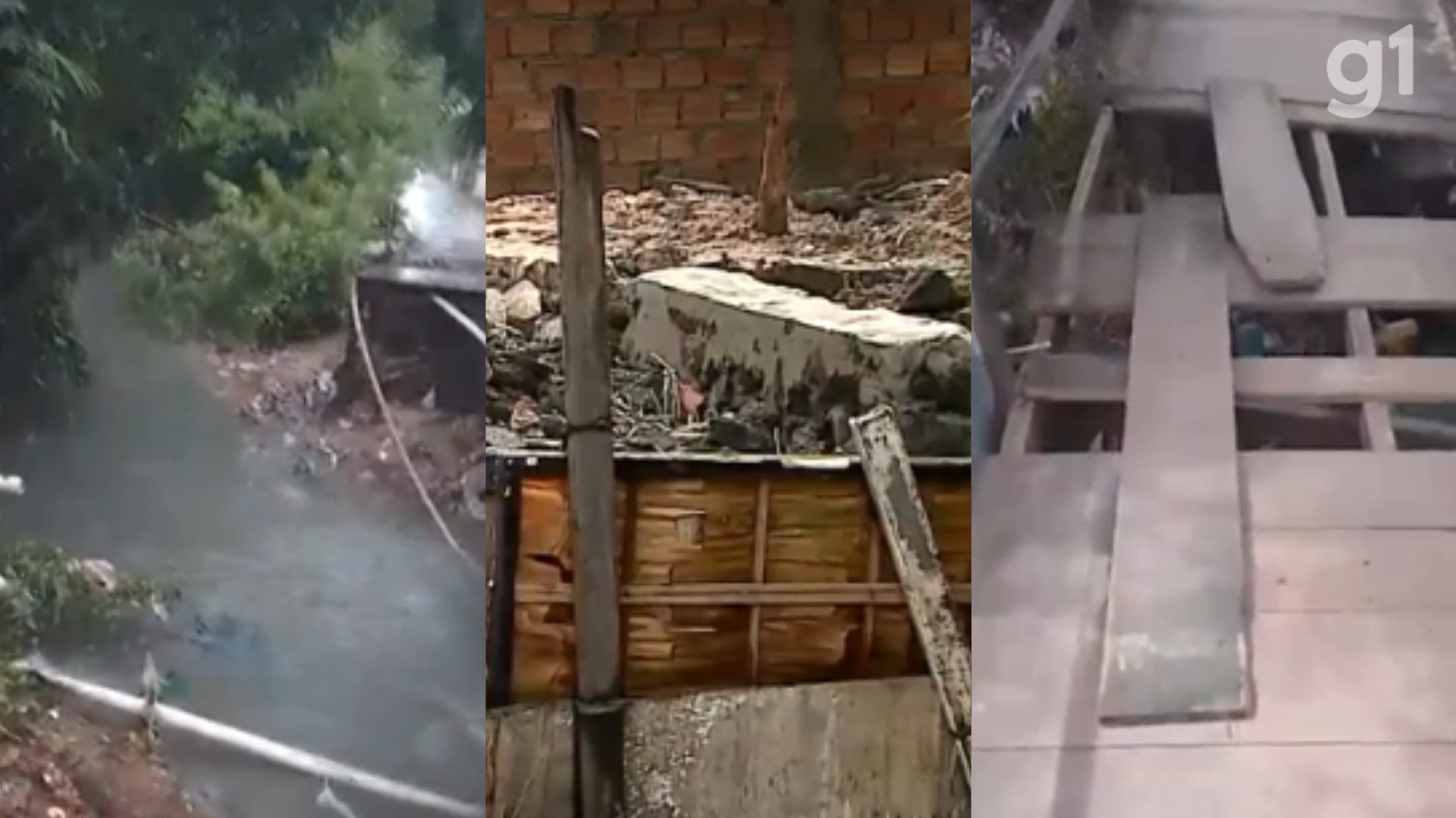 Queda de ponte de madeira após fortes chuvas causa transtornos a moradores em São José de Ribamar