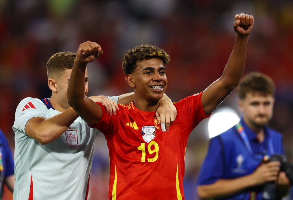 Com show de Lamine Yamal, Espanha vai à final da Eurocopa de 2024 — Foto: Leonhard Simon/Reuters