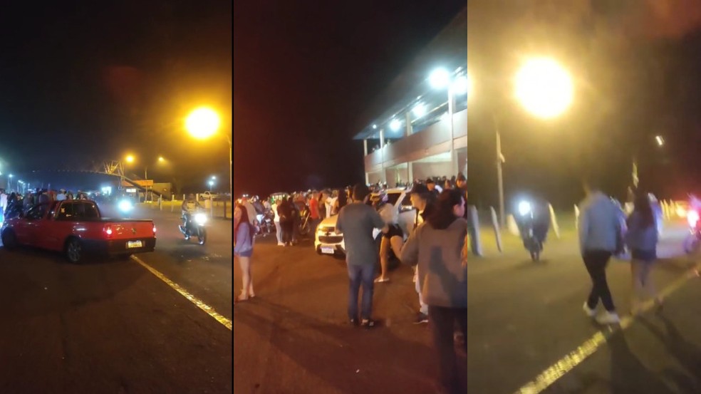 Evento no Autódromo de Campo Grande misturou bebida com manobras perigosas — Foto: Redes sociais