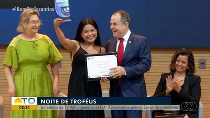 Jornalistas da Tv Anhanguera e g1 Tocantins vencem prêmio Esmat de Jornalismo