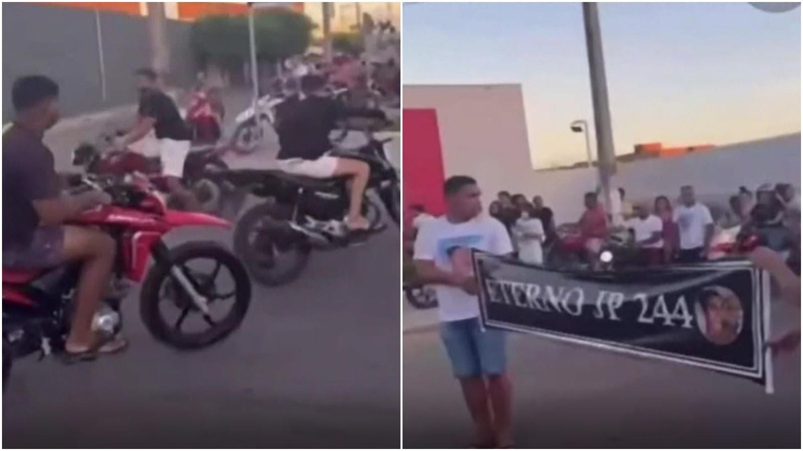 Três homens são presos por empinar motos durante cortejo de velório, no CE