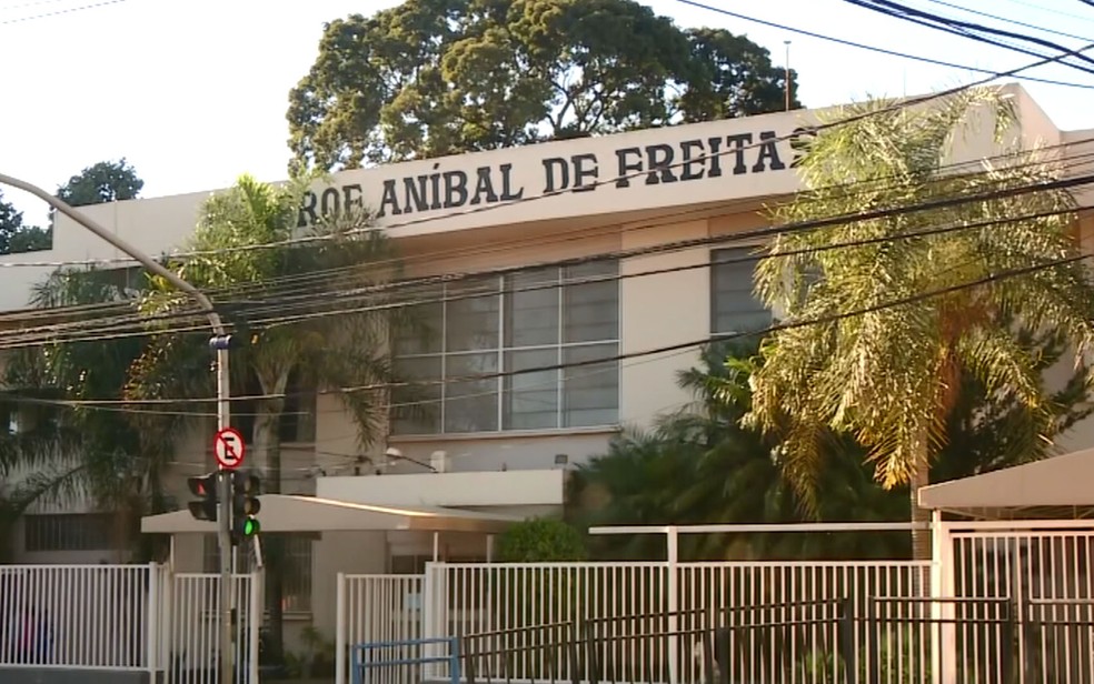 Escola Estadual Aníbal de Freitas, em Campinas (SP) — Foto: Reprodução/EPTV