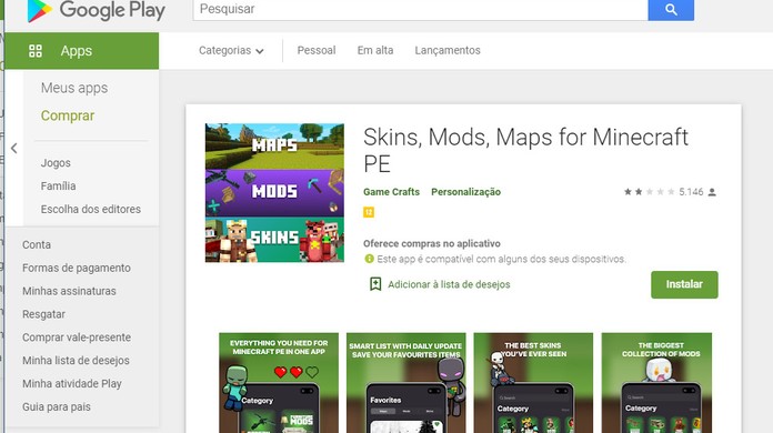 G1 - Apps falsos de Minecraft são colocados na Google Play - notícias em  Tecnologia e Games
