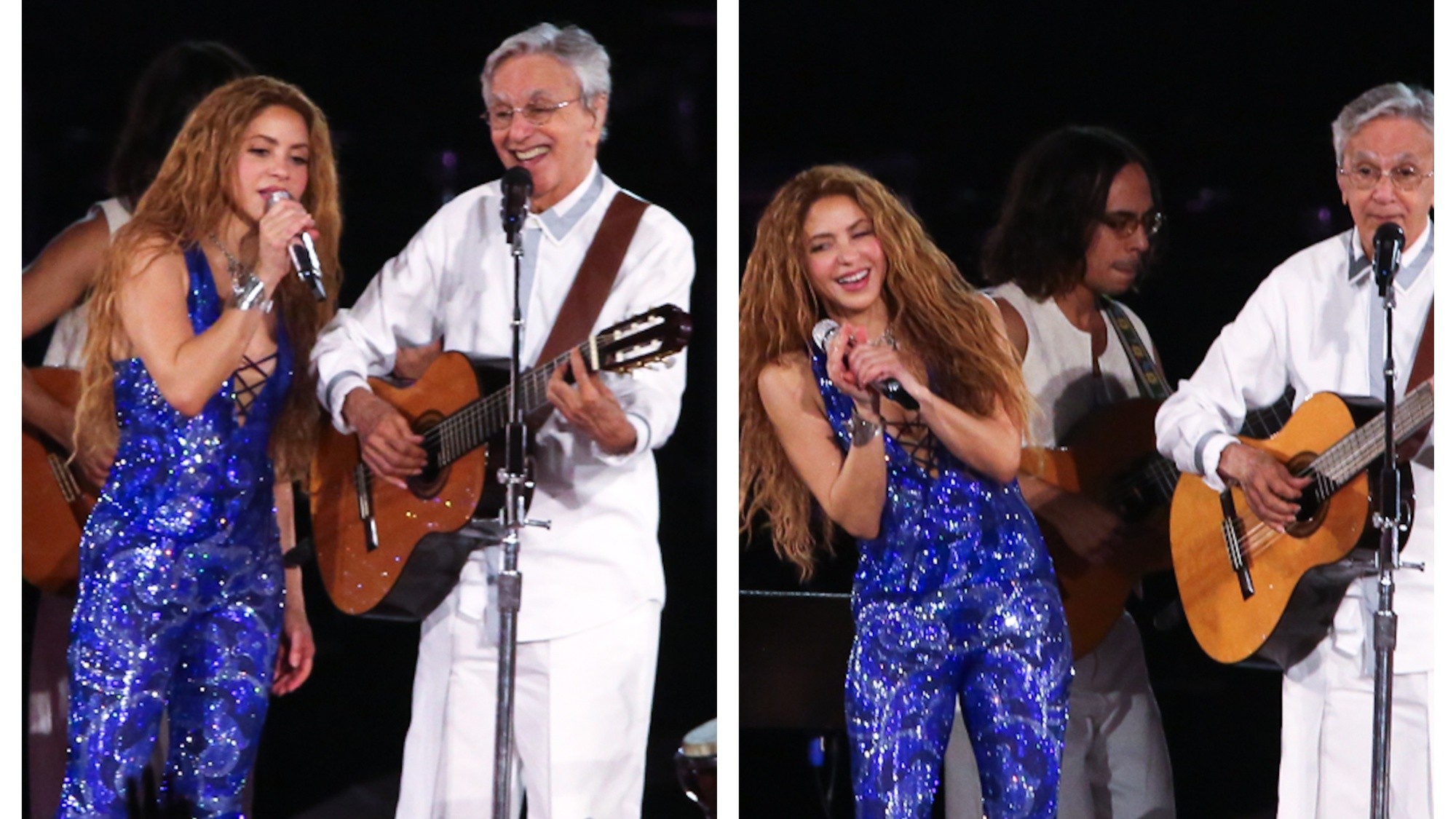 Sonho de Shakira de cantar com Caetano Veloso se realiza diante de milhões quase 30 anos após entrevista