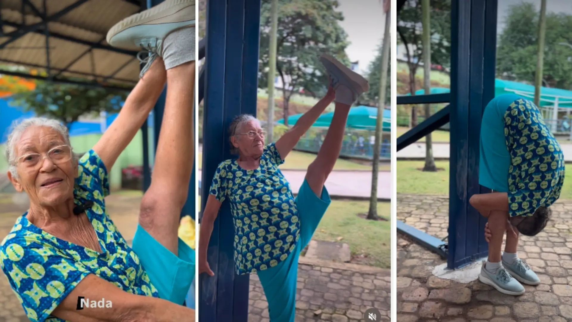 VÍDEO: idosa de 84 anos chama a atenção com flexibilidade em exercícios de academia em Vitória