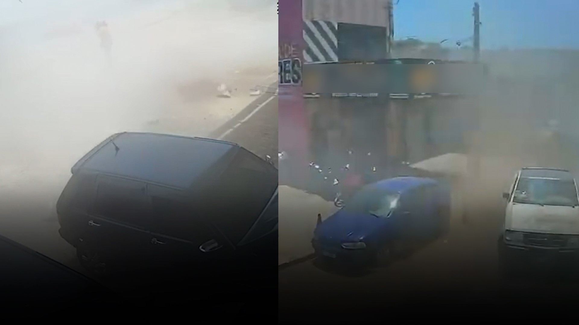 Vídeo: ventania derruba moto de mulher e danifica tetos no Piauí