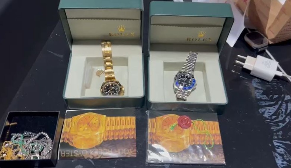 Polícia Federal apreendeu relógios rolex em operação contra tráfico internacional de drogas — Foto: Divulgação/Polícia Federal