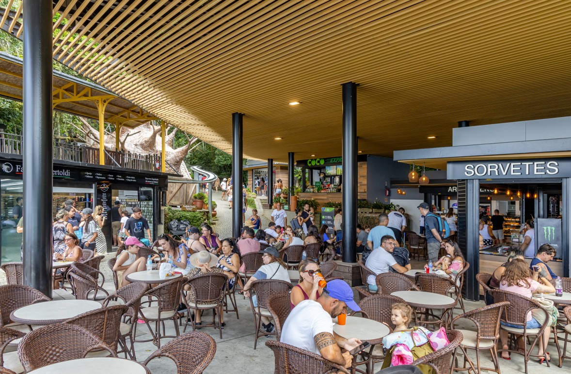 Praça de Alimentação Parque Unipraias — Foto: Divulgação/Parque Unipraias