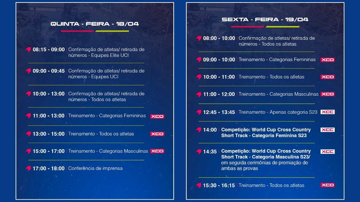 Programação de quinta e sexta-feira