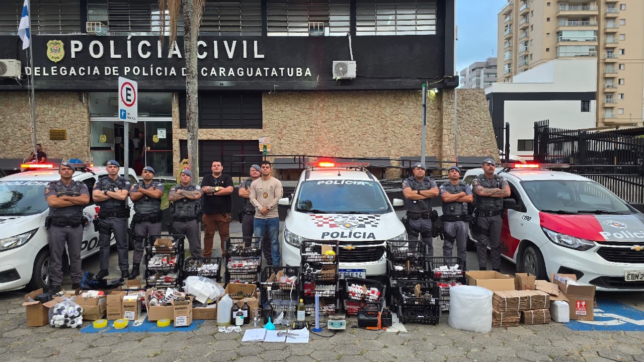 Polícia Militar apreende 1,6 mil frascos de anabolizantes em laboratório clandestino de Caraguatatuba