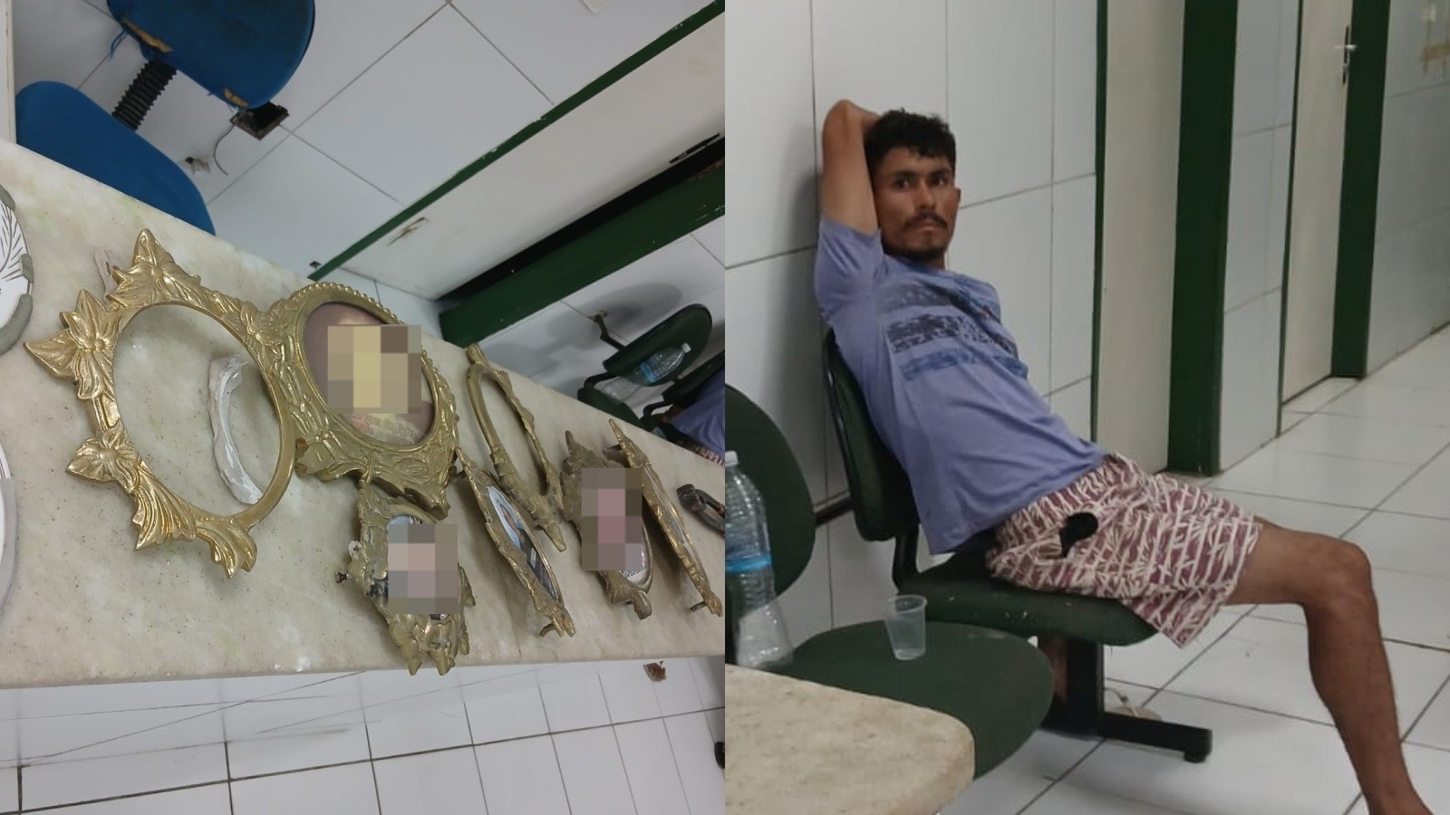 Homem é preso após furtar placas de jazigos em cemitério no interior do Ceará