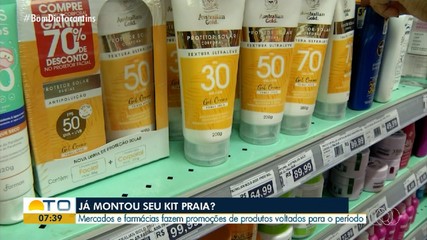 Comércios fazem promoção de produtos para temporada de praia